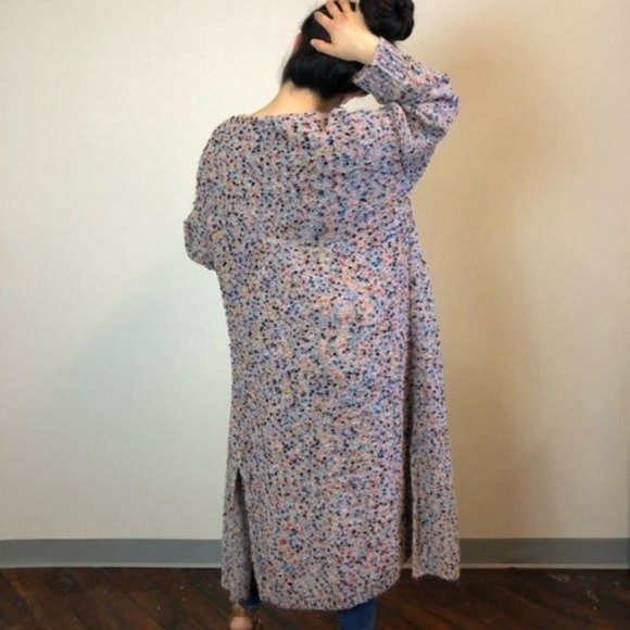 Duster Cardigan Sweater Popcorn Mauve - Picture 10 of 12